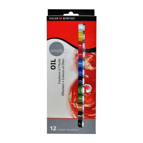 Farby olejne Daler-Rowney Simply Oil, 12 kolorów x 12ml